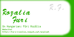rozalia furi business card