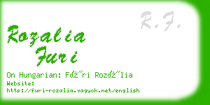 rozalia furi business card